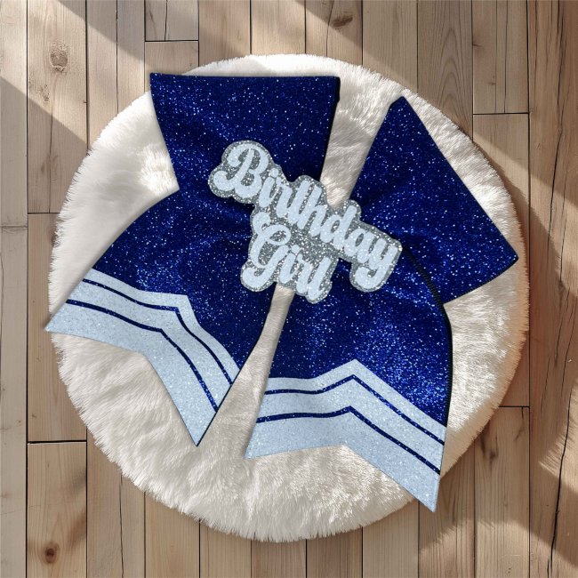 Hairbow Schleife - Birthday Girl - Royal blue
